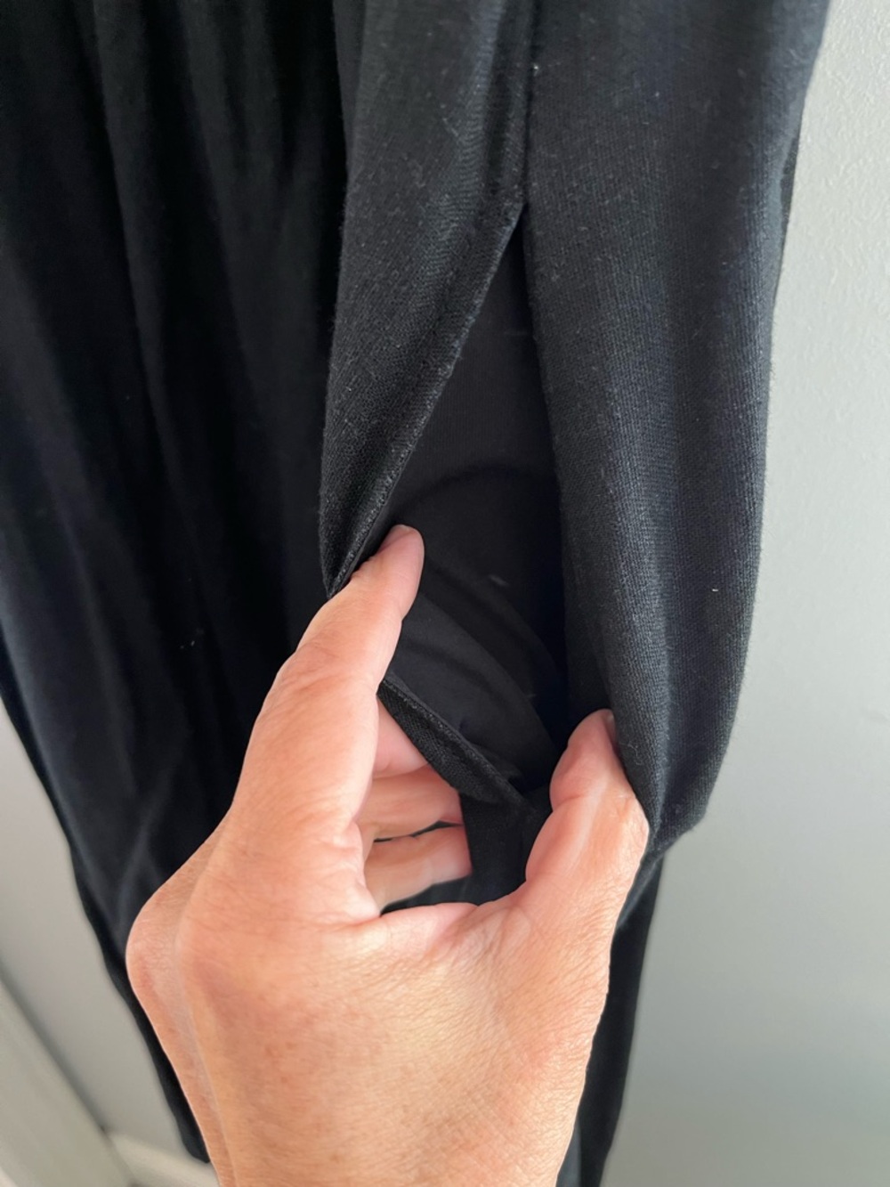 Black Ruffle-Shoulder Maxi Dress - Picture 3 of 4